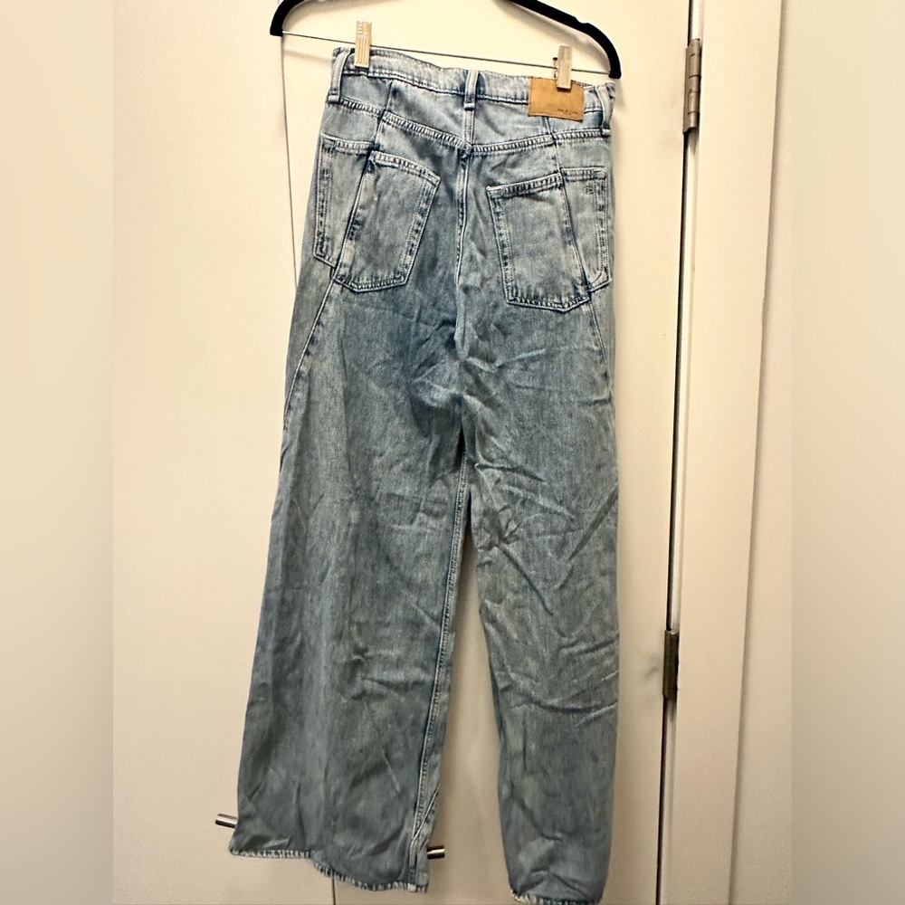 rag & bone Light Blue Wide Leg Jeans - Picture 4 of 4